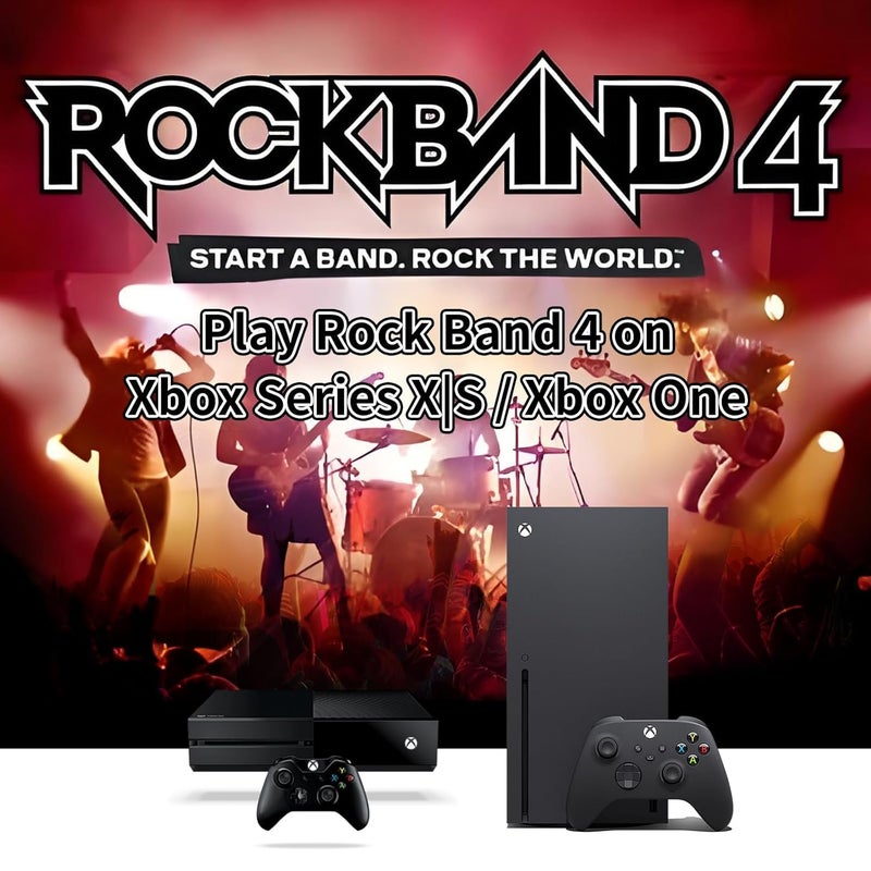NBCP Wireless Guitar Controller for Xbox Series X/S, Xbox One & PC – Compatible with Rock Band 4 and Fortnite Festival, 2.4G Connection, Guitar Strap Included – Black - Image 2